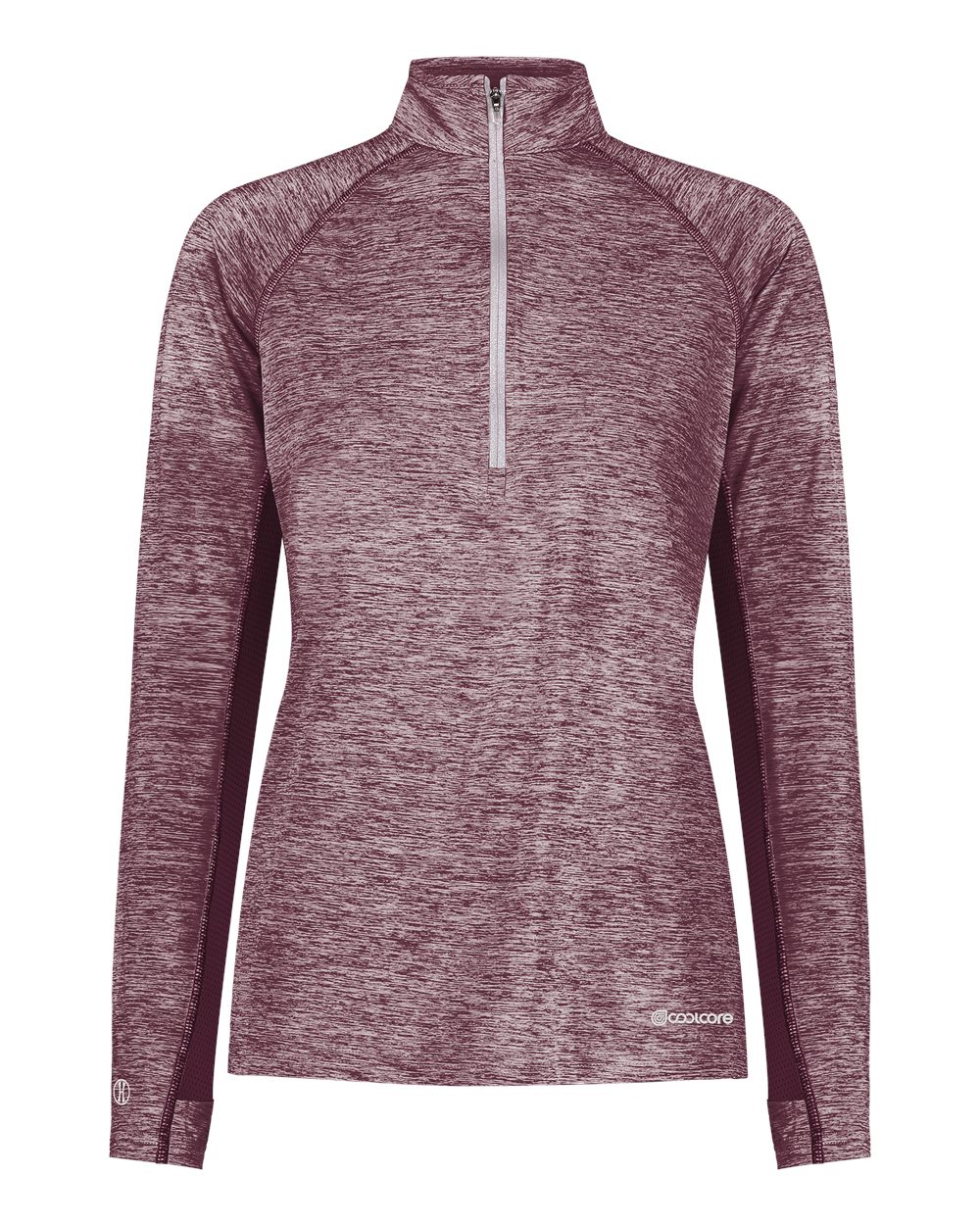 Holloway Women's Electrify CoolCore® Quarter-Zip Pullover. 222774 - Maroon Heather