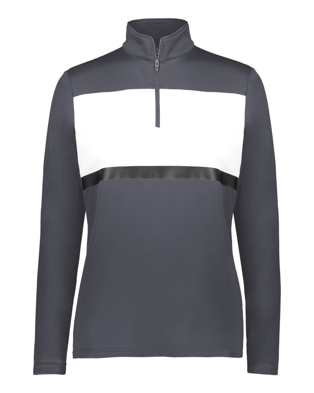 Holloway Women's Prism Bold Quarter-Zip Pullover. 222791 - Carbon/ White