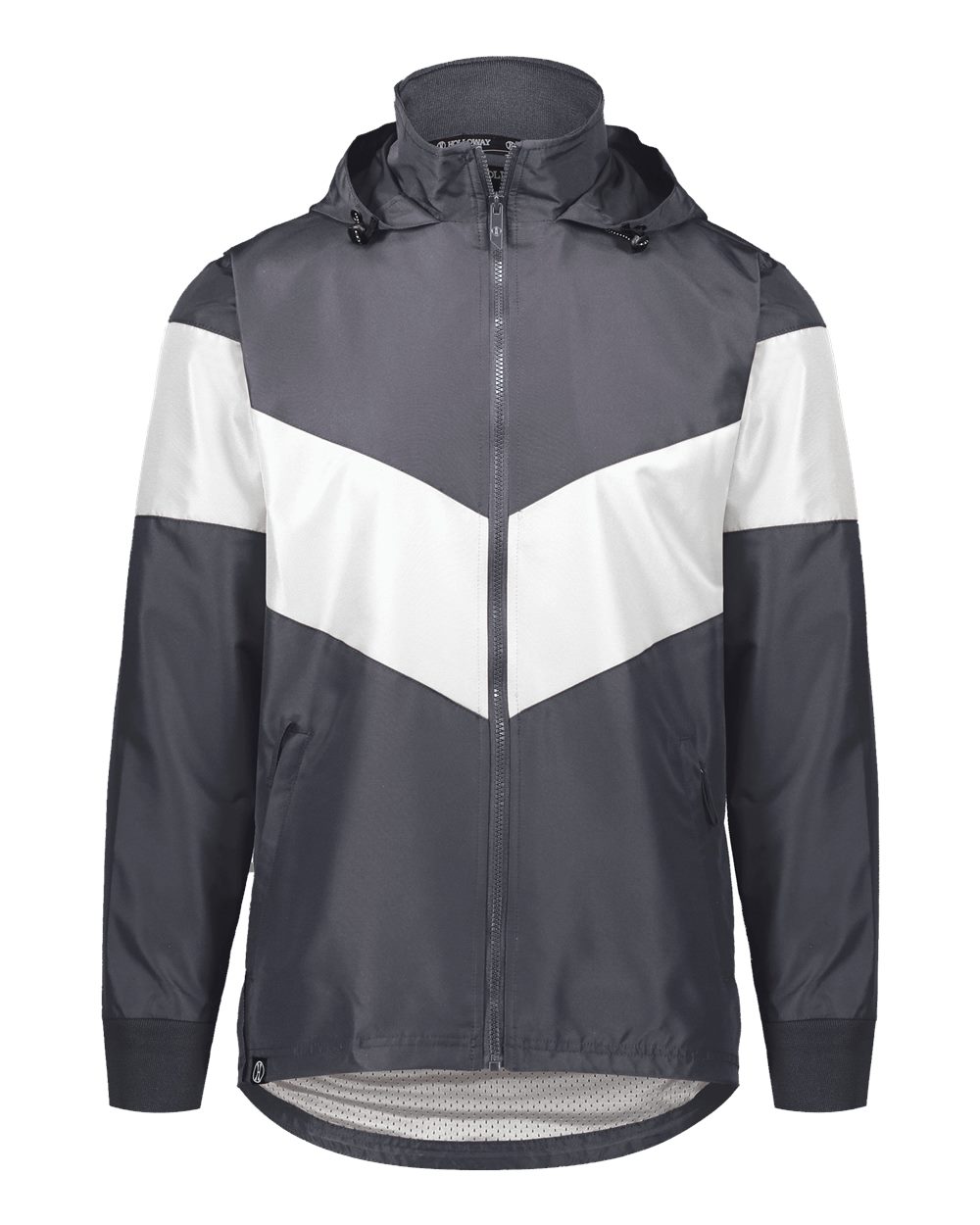 Holloway Men's Potomac Hooded Jacket. 229527 - Carbon/ White