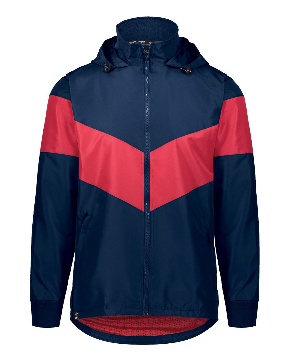 Holloway Men's Potomac Hooded Jacket. 229527 - Navy/ Scarlet