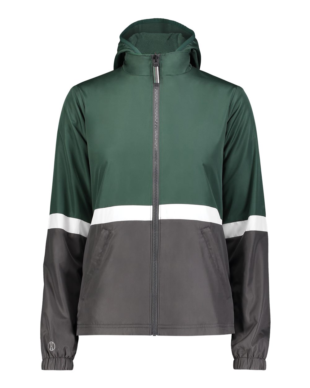 Holloway Women's Turnabout Reversible Hooded Jacket. 229787 - Dark Green/ Carbon