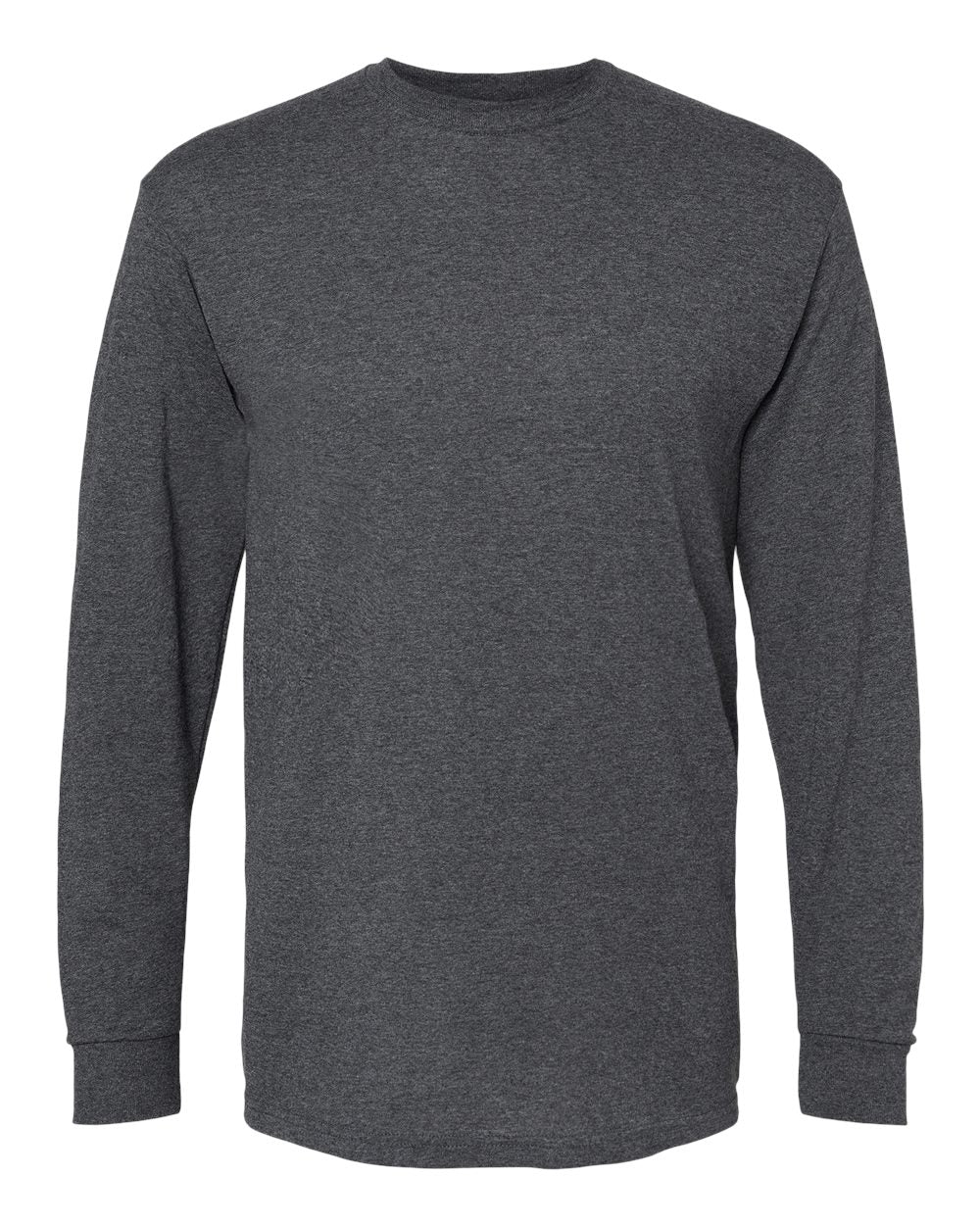 M&O Unisex Gold Soft Touch Long Sleeve T-Shirt. 4820 - Dark Heather
