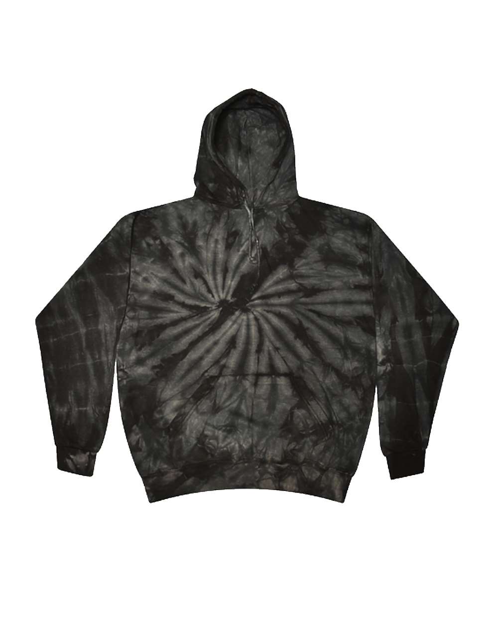 Colortone Unisex Tie-Dyed Hooded Sweatshirt. 8777 - Spider Black