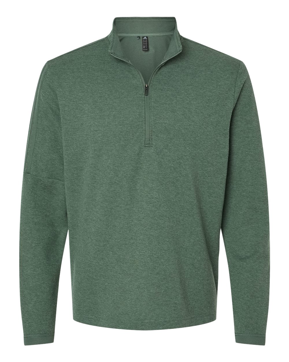 Adidas Men's 3-Stripes Quarter-Zip Sweater Pullover. A554 - Green Oxide Melange