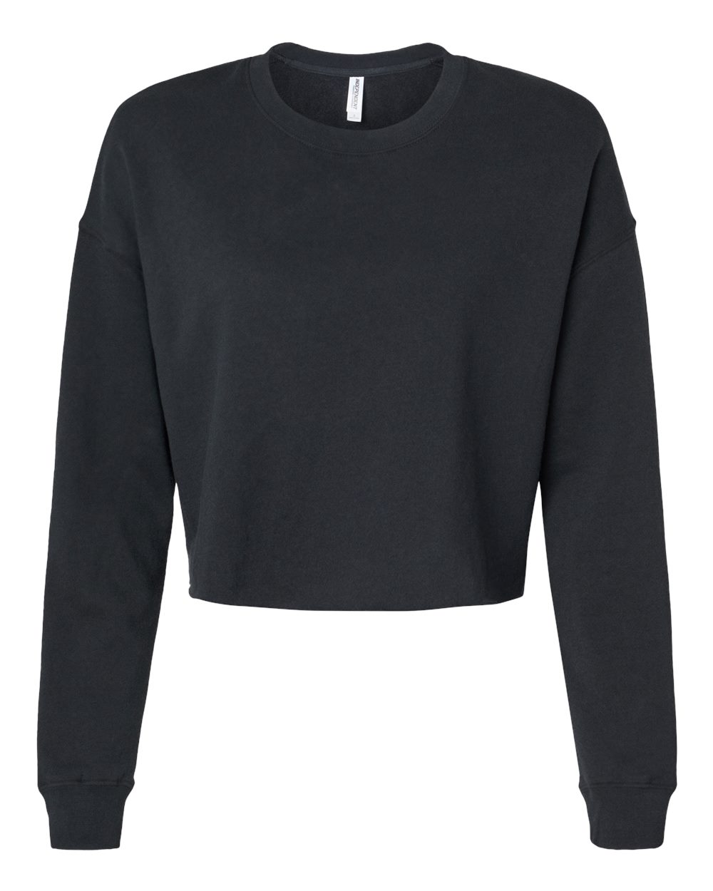 Independent Trading Co. Women's Lightweight Crop Crewneck Sweatshirt. AFX24CRP - Black