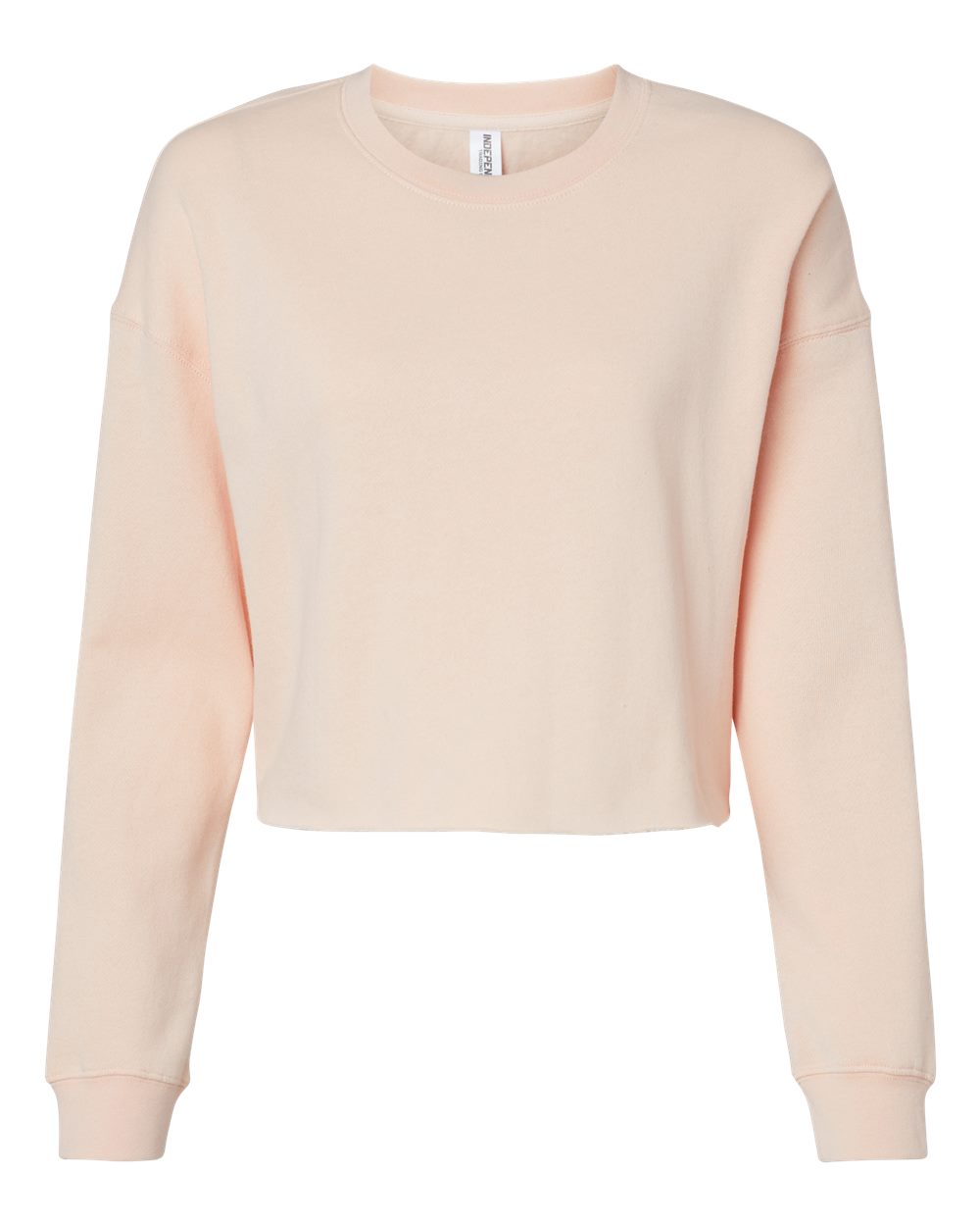 Independent Trading Co. Women's Lightweight Crop Crewneck Sweatshirt. AFX24CRP - Blush