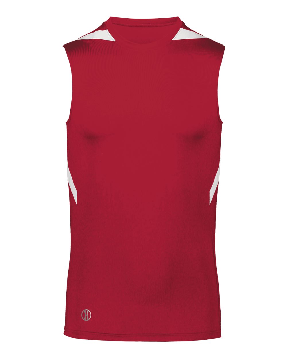 Holloway Unisex PR Max Compression Jersey. 221037 - Scarlet/ White