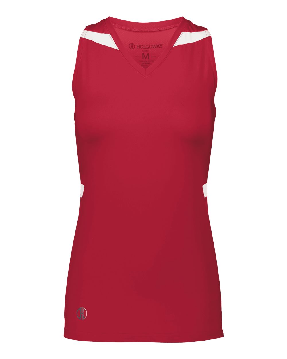 Holloway Women's PR Max Compression Racerback Jersey. 221337 - Scarlet/ White