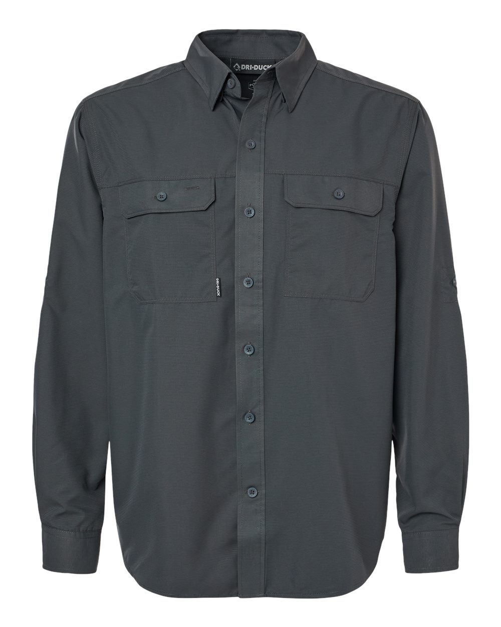 DRI DUCK Men's Crossroad Woven Shirt. 4441 - Charcoal