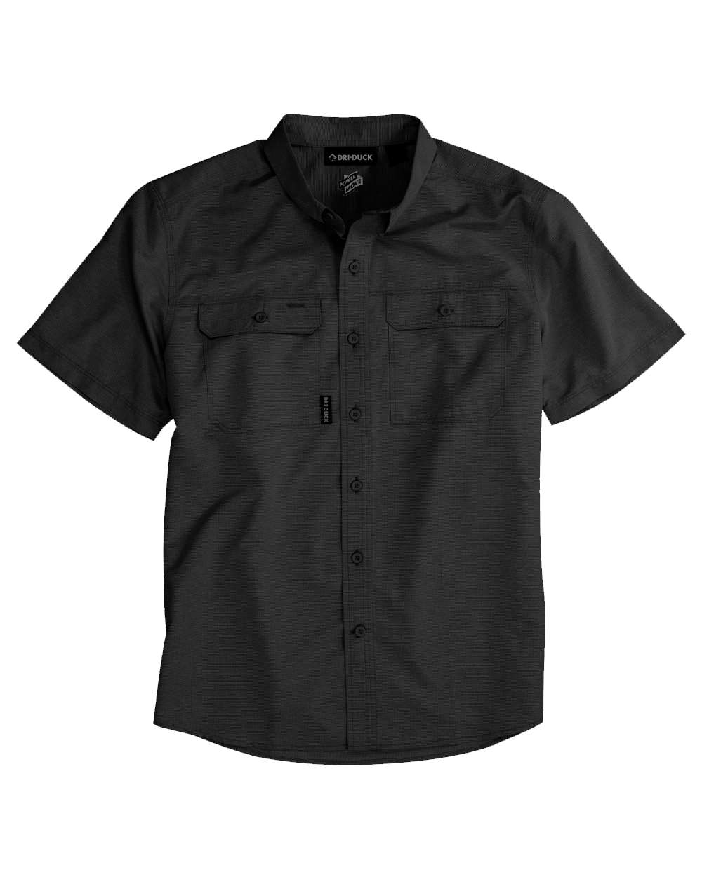 DRI DUCK Men's Crossroad Woven Short Sleeve Shirt. 4445 - Charcoal