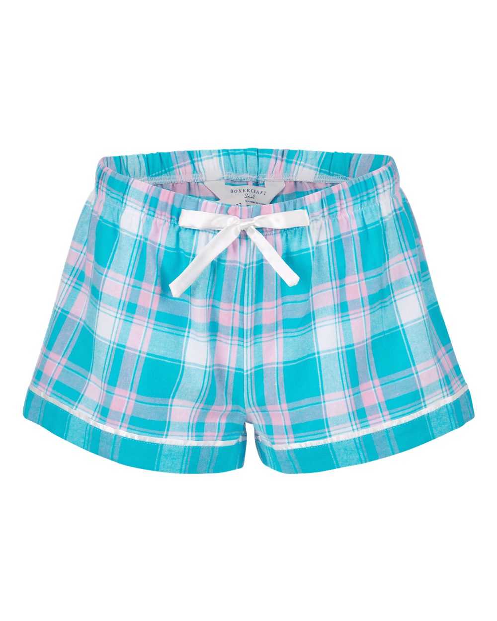 Boxercraft Women's Flannel Shorts. BW6501 - Teal Sophia Plaid