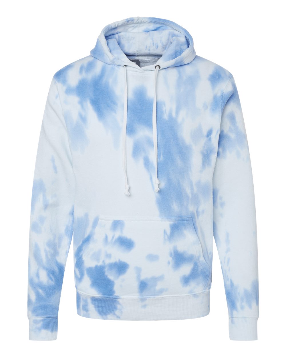 J. America Men's Tie-Dyed Fleece Hooded Sweatshirt. 8861 - Periwinkle Tie Dye