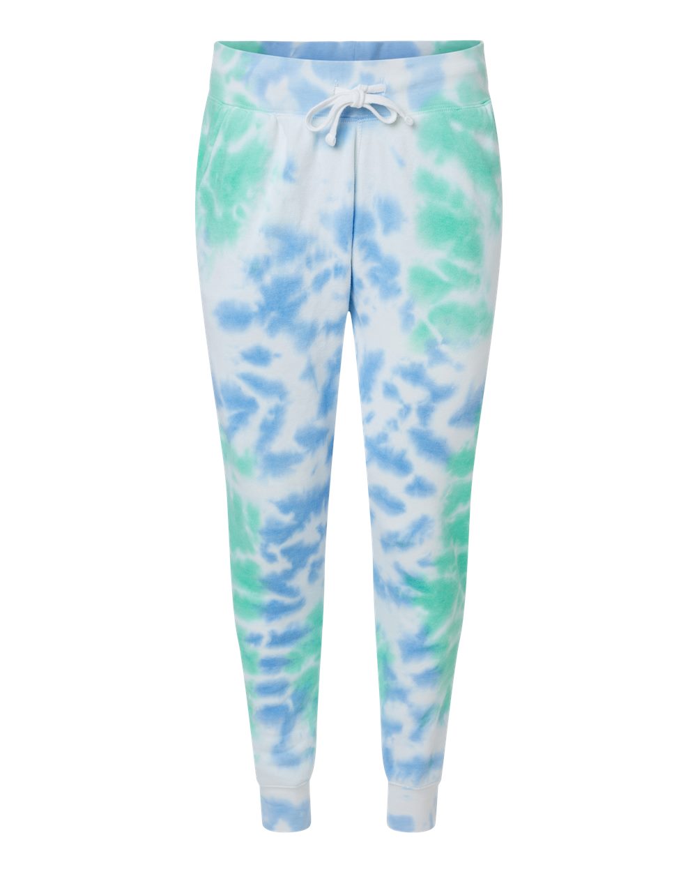 J. America Unisex Tie-Dyed Fleece Joggers. 8884 - Lagoon Tie Dye