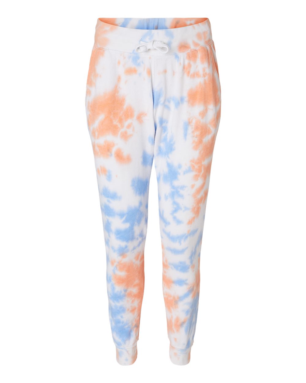 J. America Unisex Tie-Dyed Fleece Joggers. 8884 - Sunset Tie Dye