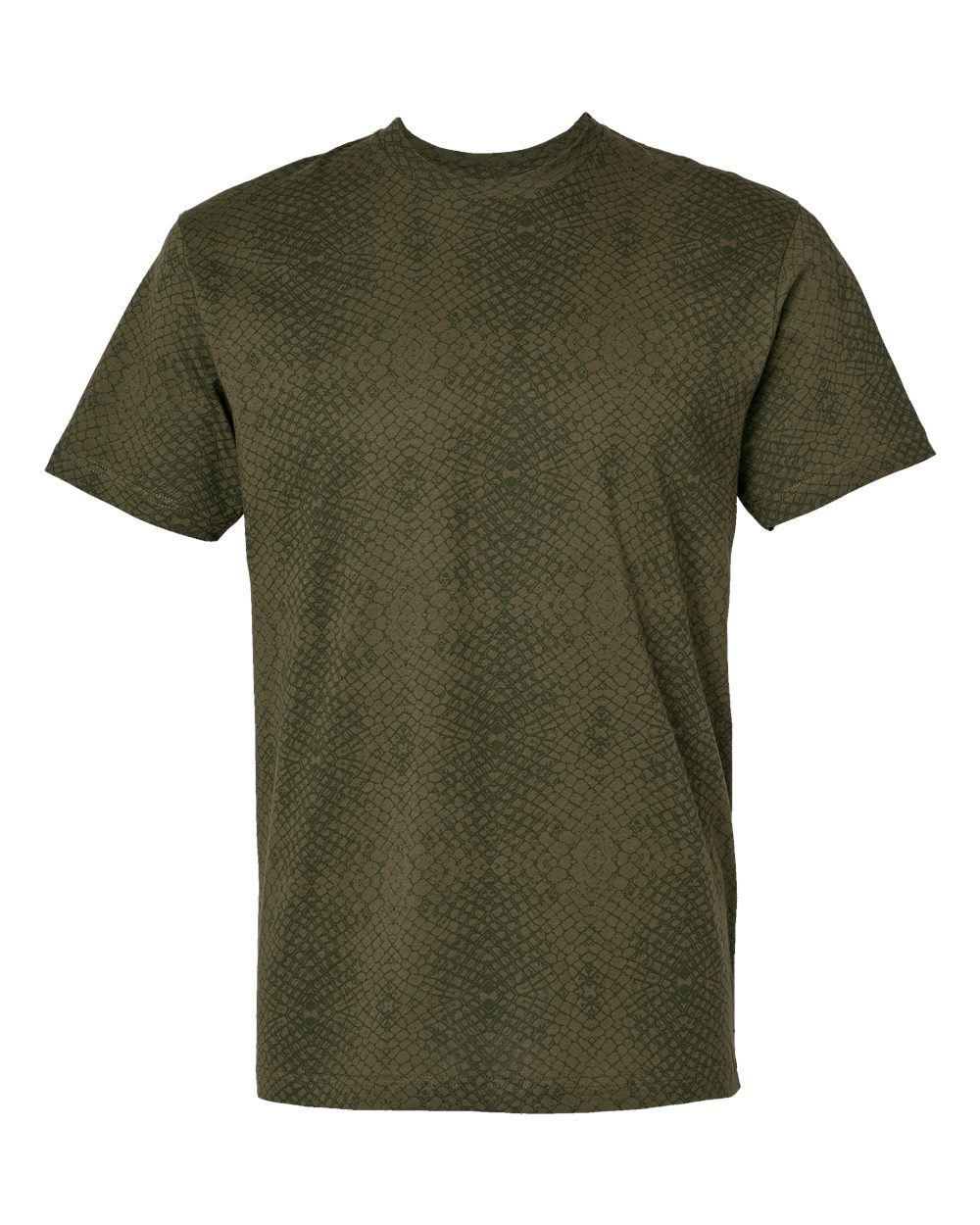 LAT Unisex Fine Jersey Tee. 6901 - Green Reptile