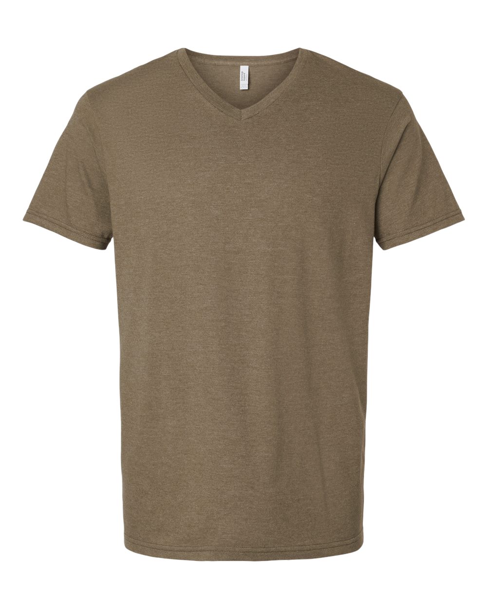 American Apparel Unisex CVC V-Neck Tee. 2006CVC - Heather Army