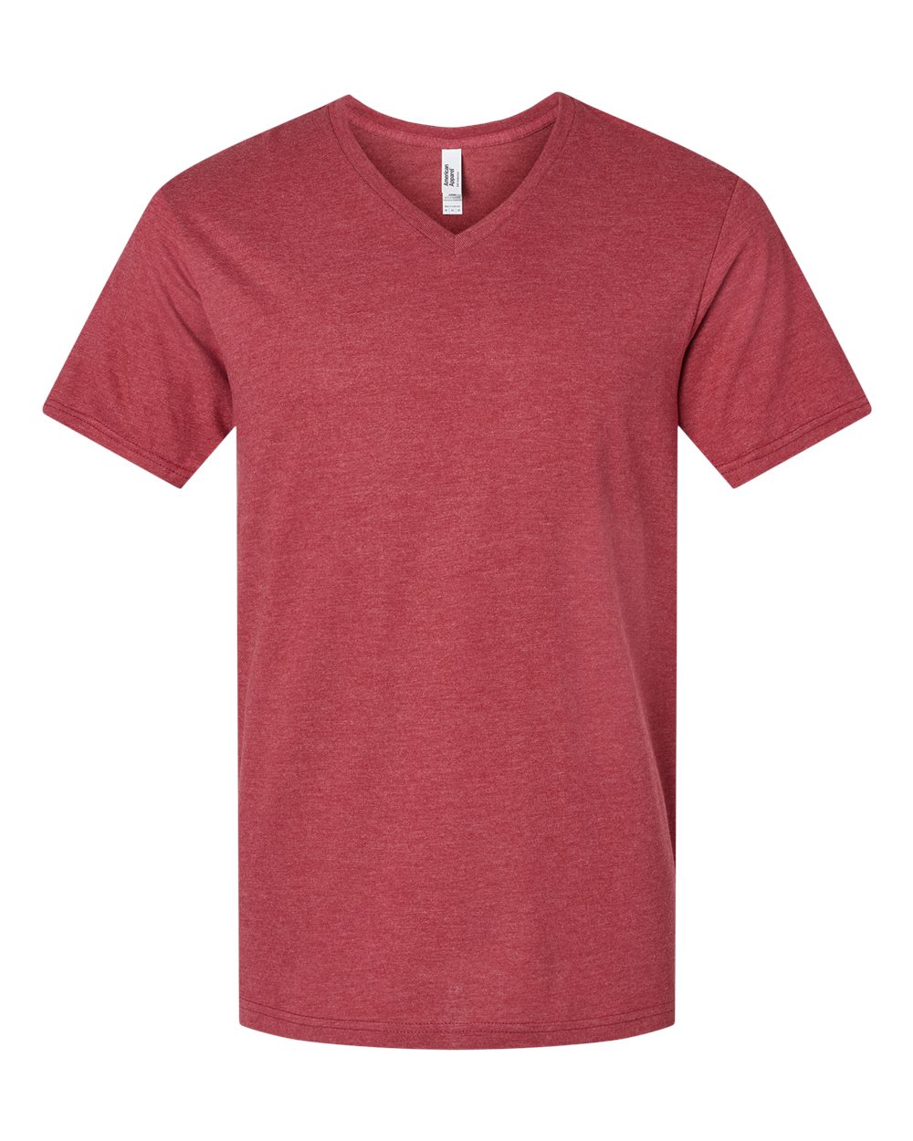 American Apparel Unisex CVC V-Neck Tee. 2006CVC - Heather Cardinal