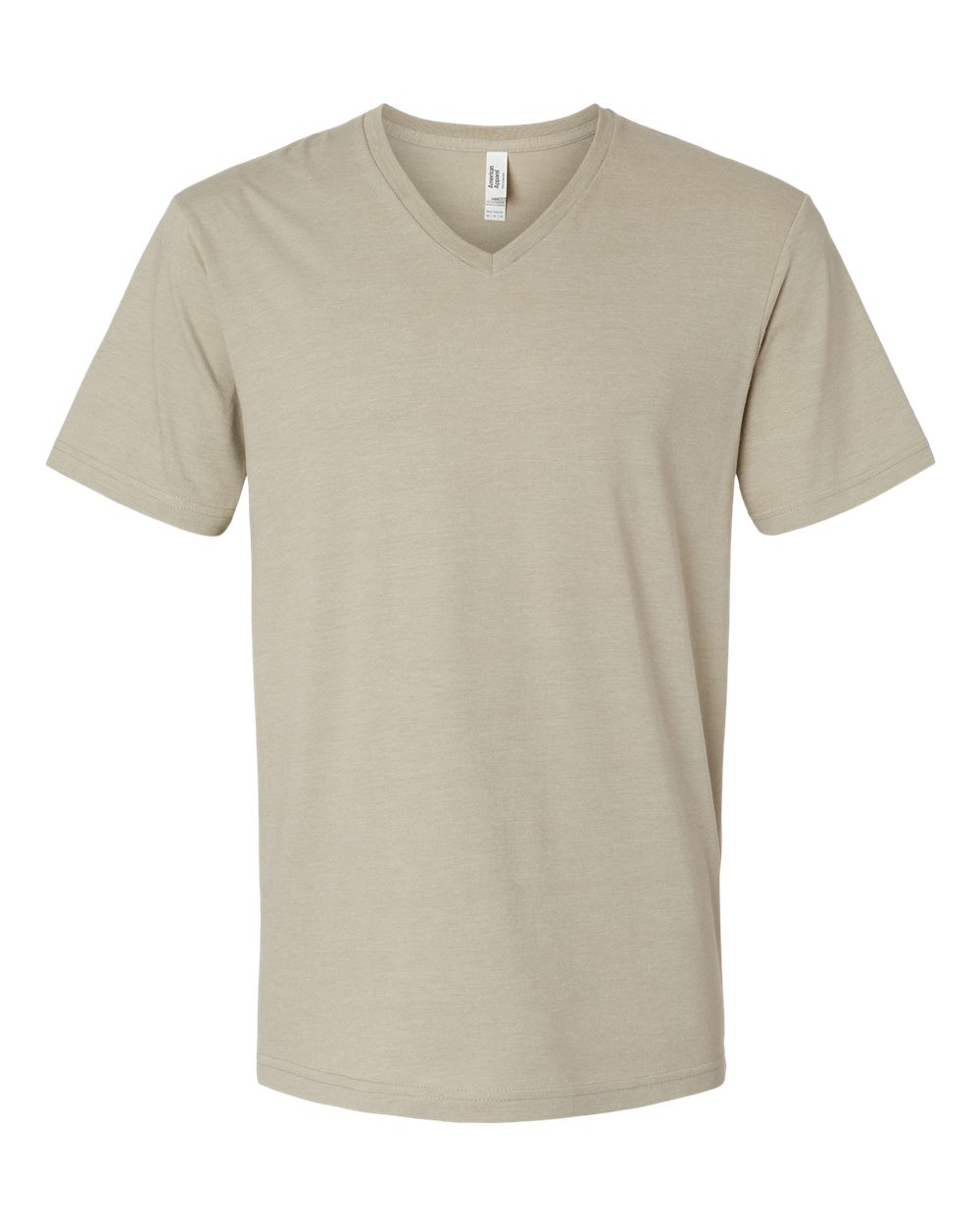 American Apparel Unisex CVC V-Neck Tee. 2006CVC - Heather Khaki