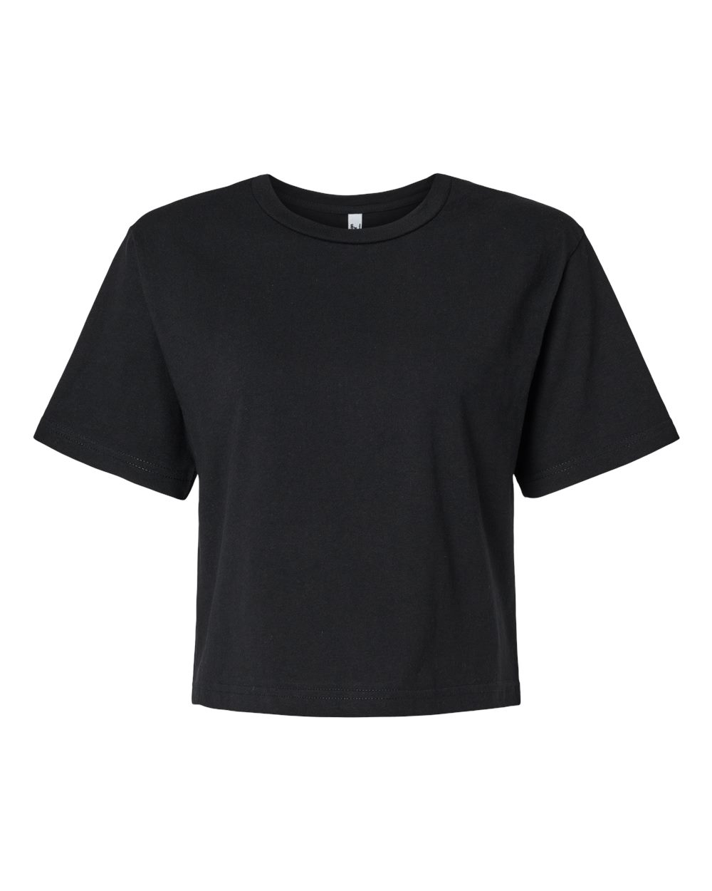 American Apparel Women's Fine Jersey Mid-Length Boxy Tee. 102 - Black