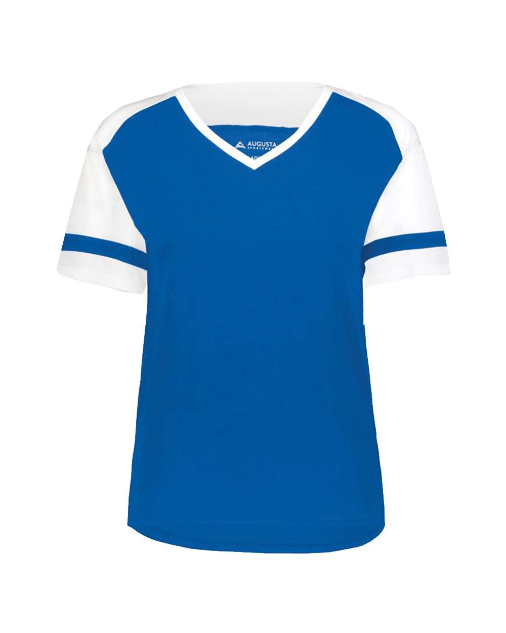 Augusta Sportswear Women's Triblend Fanatic 2.0 V-Neck T-Shirt. 2914 - Royal/ White