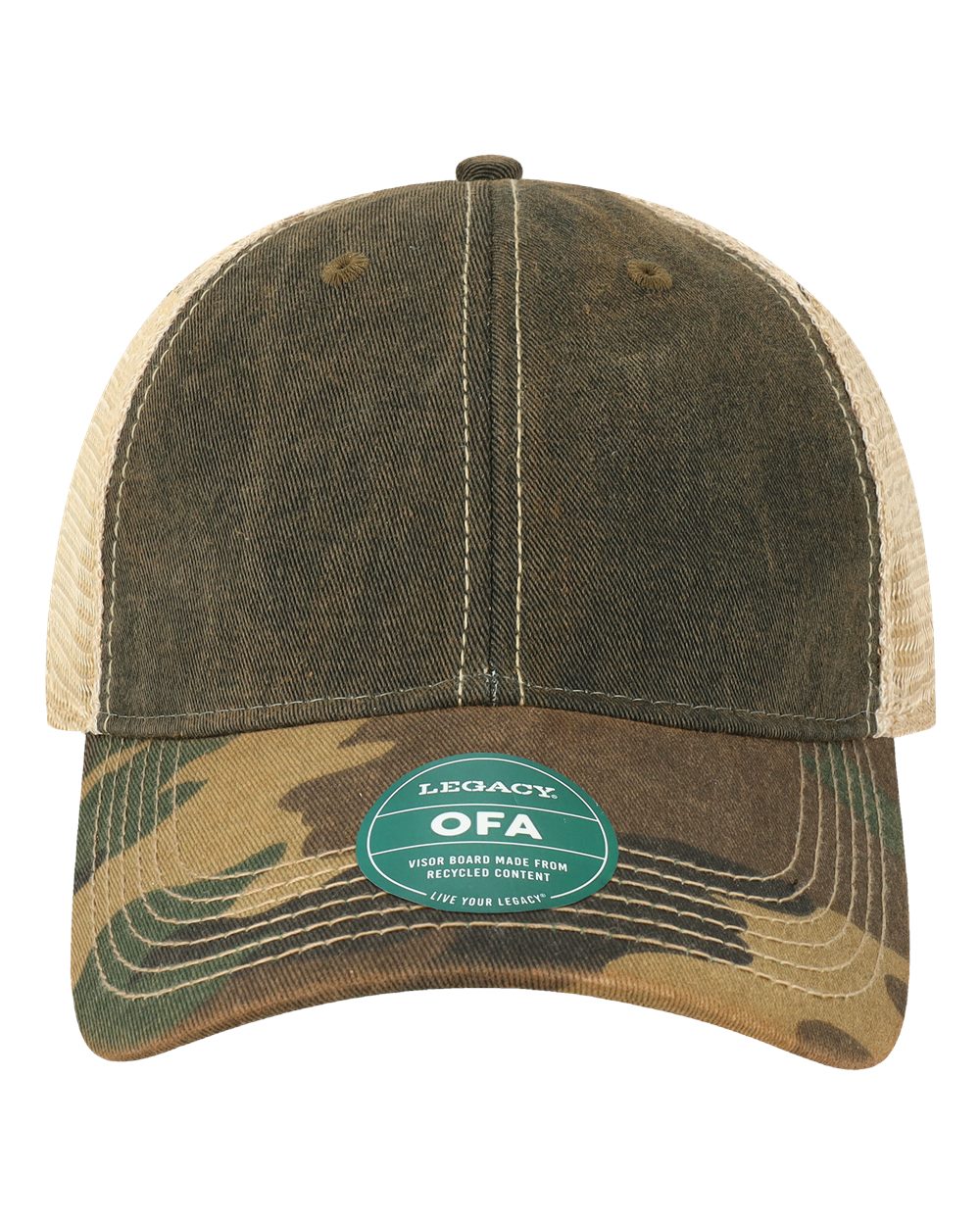 LEGACY Old Favorite Trucker Cap. OFA - Black/ Army Camo/ Khaki