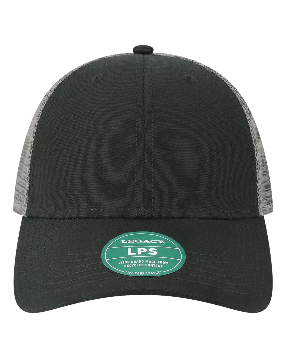 LEGACY Lo-Pro Snapback Trucker Cap. LPS - Black/ Dark Grey