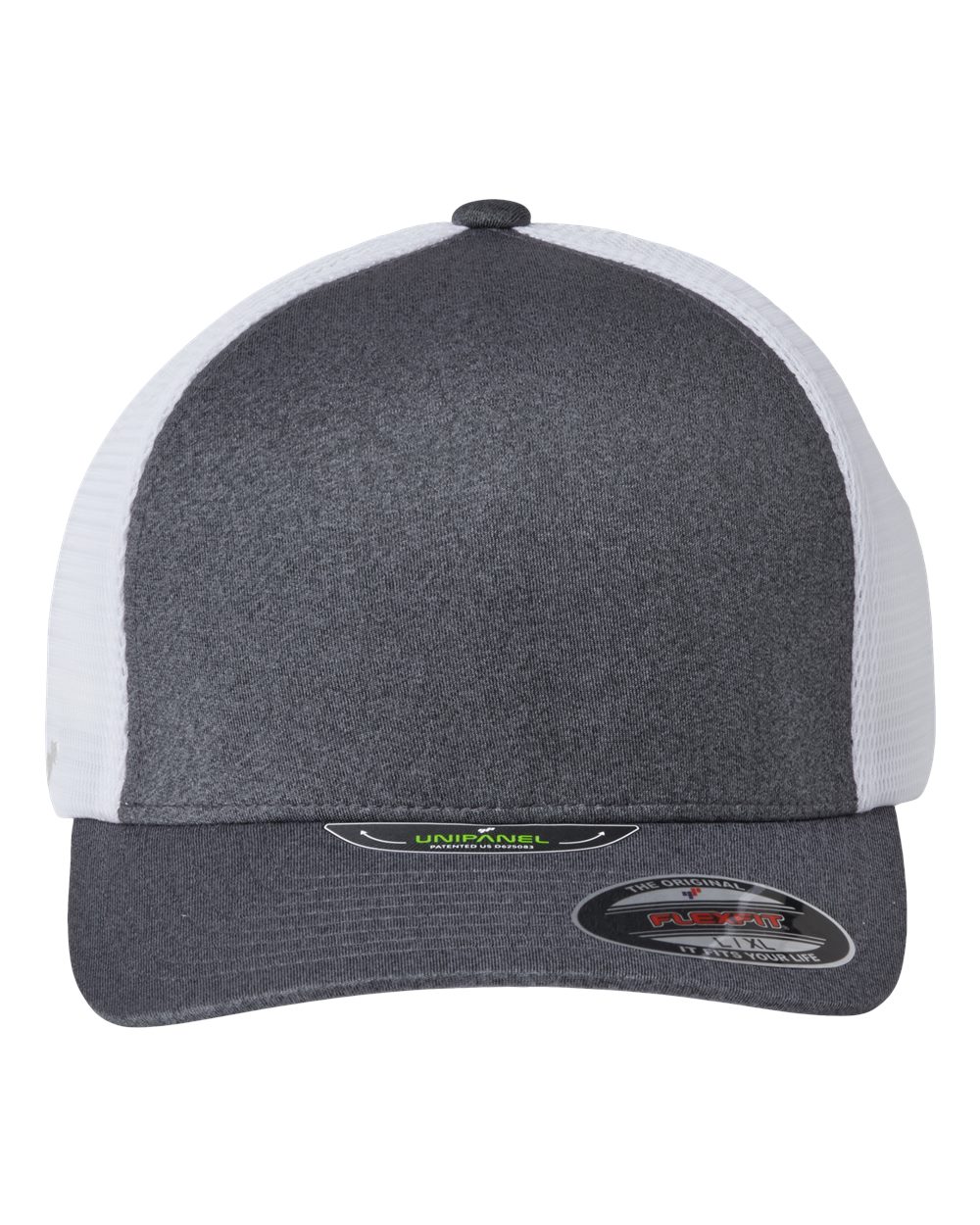 Flexfit Unipanel™ Trucker Cap. 5511UP - Melange Dark Grey/ White