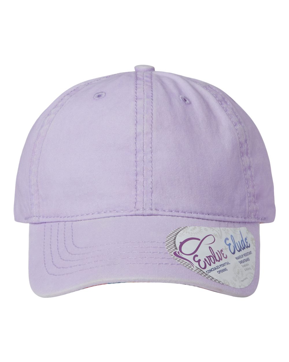 Infinity Her Women's Pigment-Dyed with Fashion Undervisor Cap. CASSIE - Lavender/ Stripes