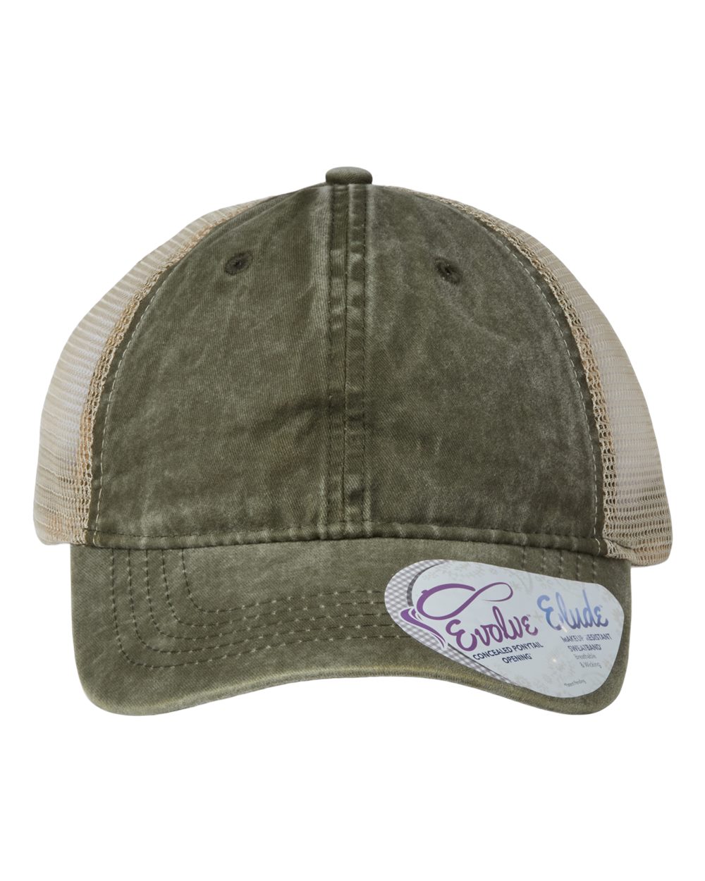 Infinity Her Women's Washed Mesh-Back Cap. TESS - Olive/ Camo