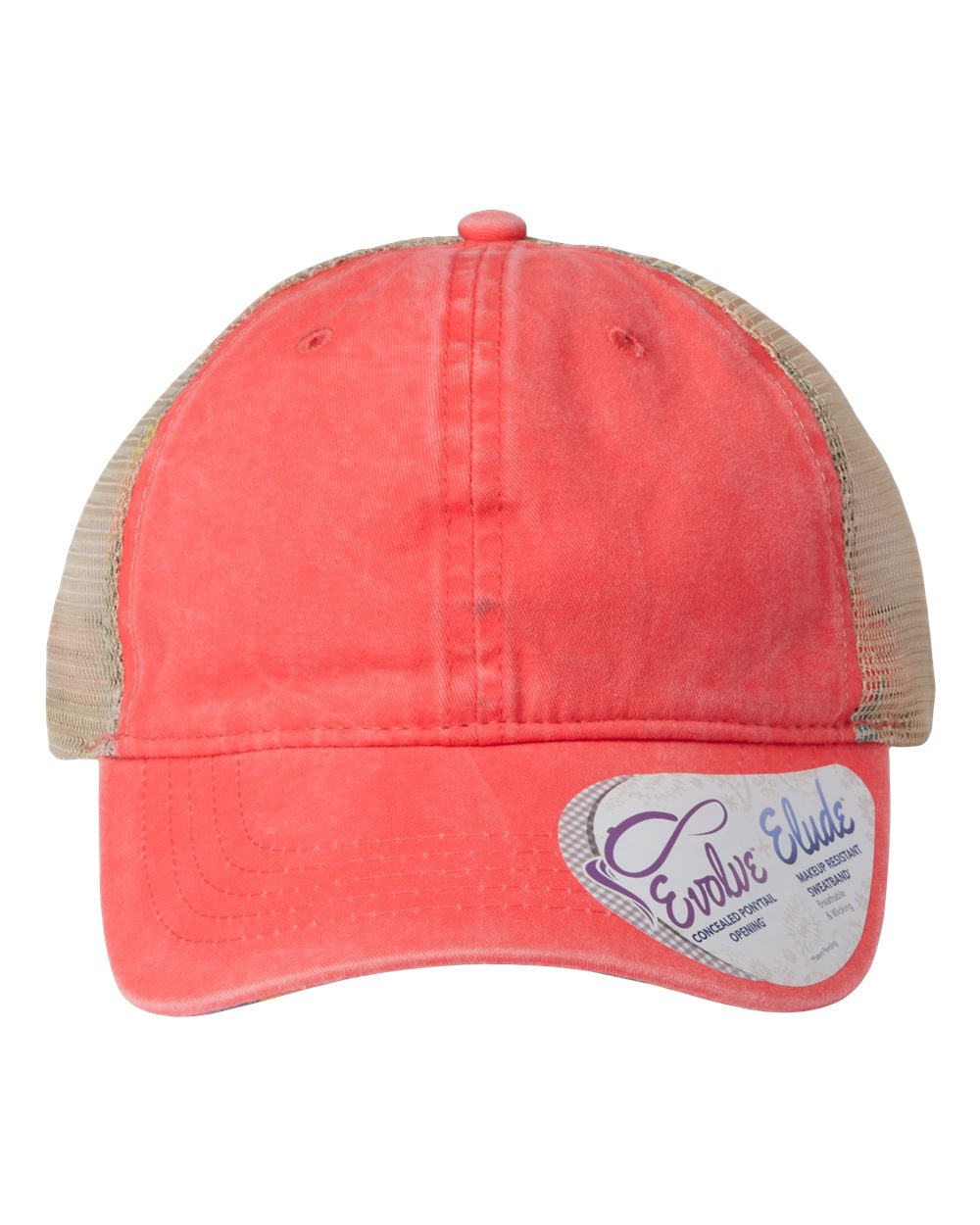 Infinity Her Women's Washed Mesh-Back Cap. TESS - Sherbet/ Stripes