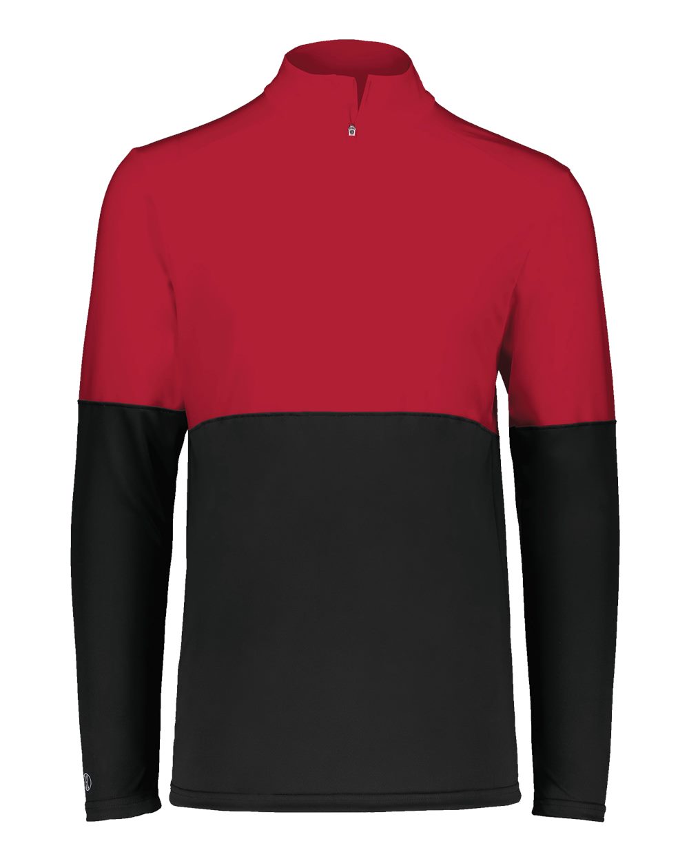 Holloway Men's Momentum Team Quarter-Zip Pullover. 223500 - Black/ Scarlet
