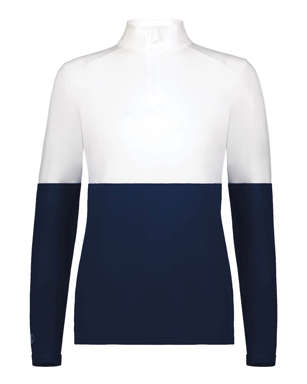 Holloway Women's Momentum Team Quarter-Zip Pullover. 223700 - Navy/ White