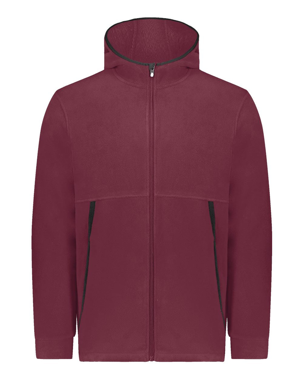 Augusta Sportswear Unisex Eco Revive™ Polar Fleece Hooded Full-Zip Jacket. 6858 - Maroon