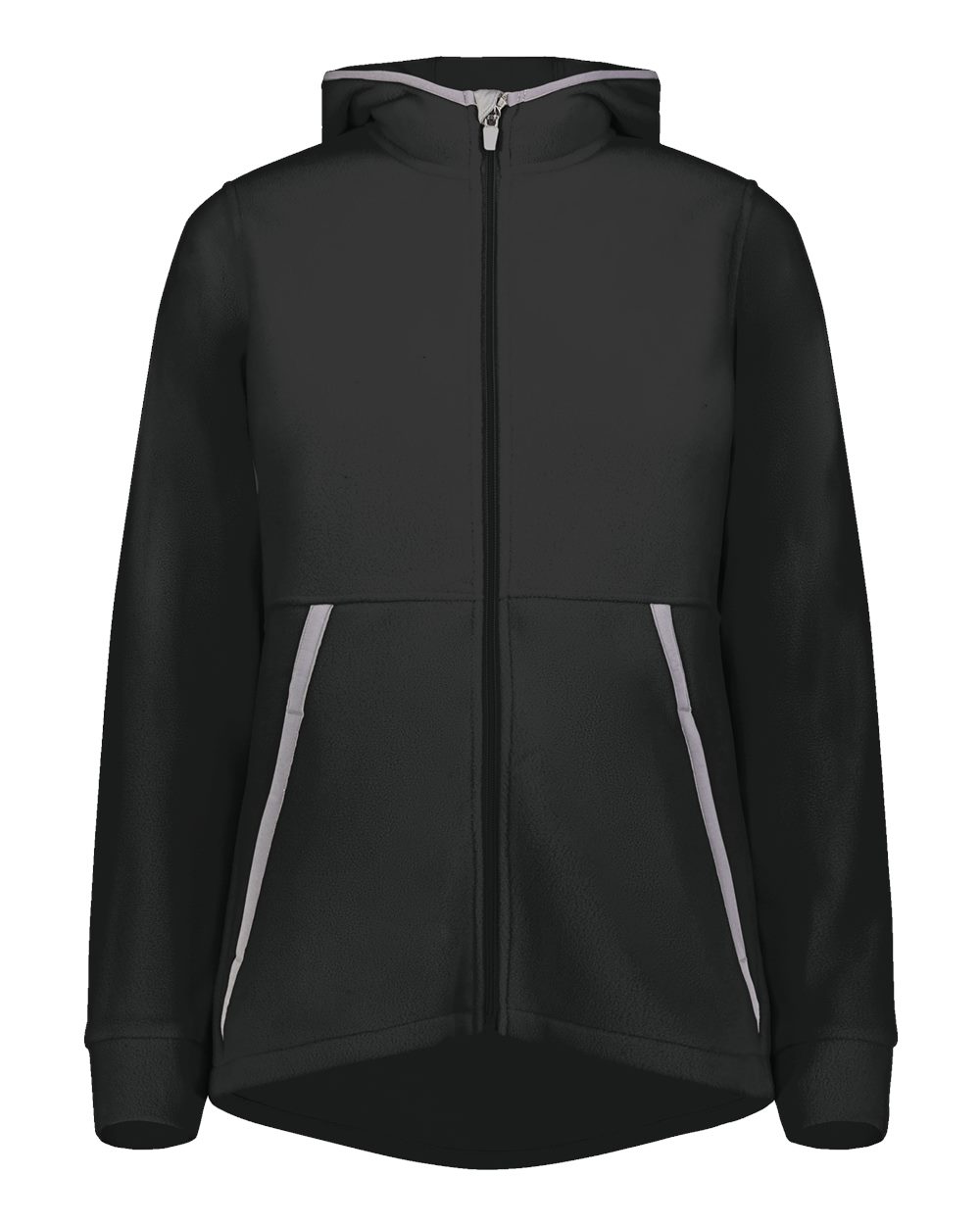 Augusta Sportswear Women's Eco Revive™ Polar Fleece Hooded Full-Zip Jacket. 6860 - Black