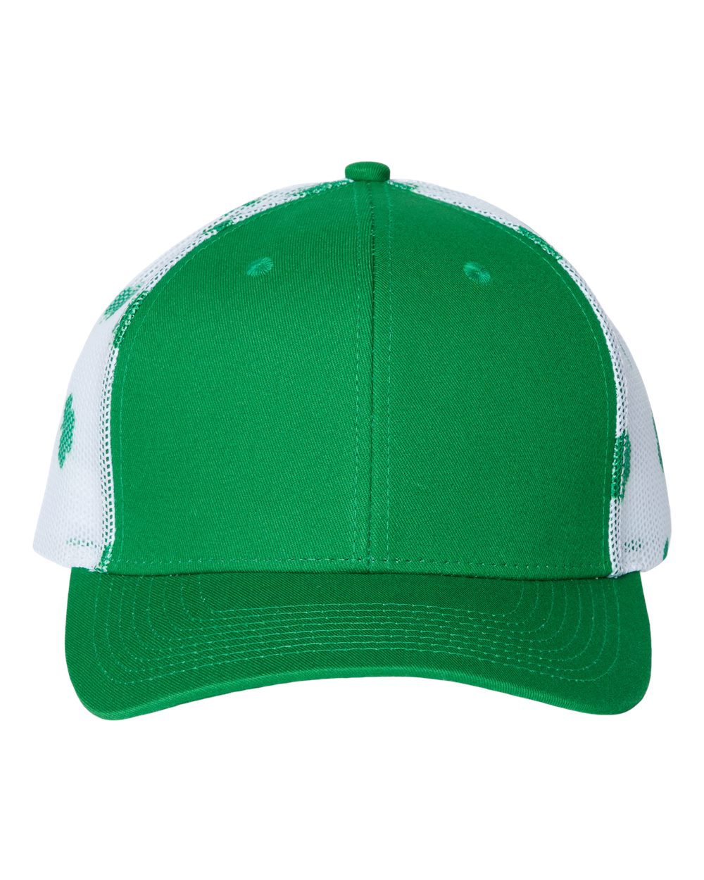 Kati Printed Mesh Trucker Cap. S700M - Kelly Green/ White/ Clover