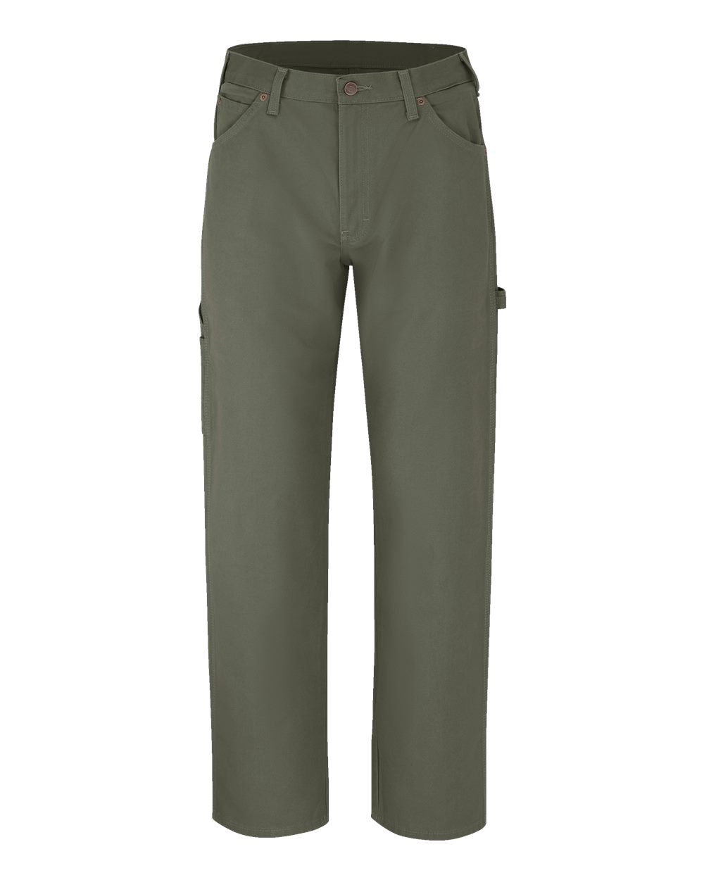 Dickies Men's Duck Carpenter Jeans. 1933 - Rinsed Moss - 37 Unhemmed