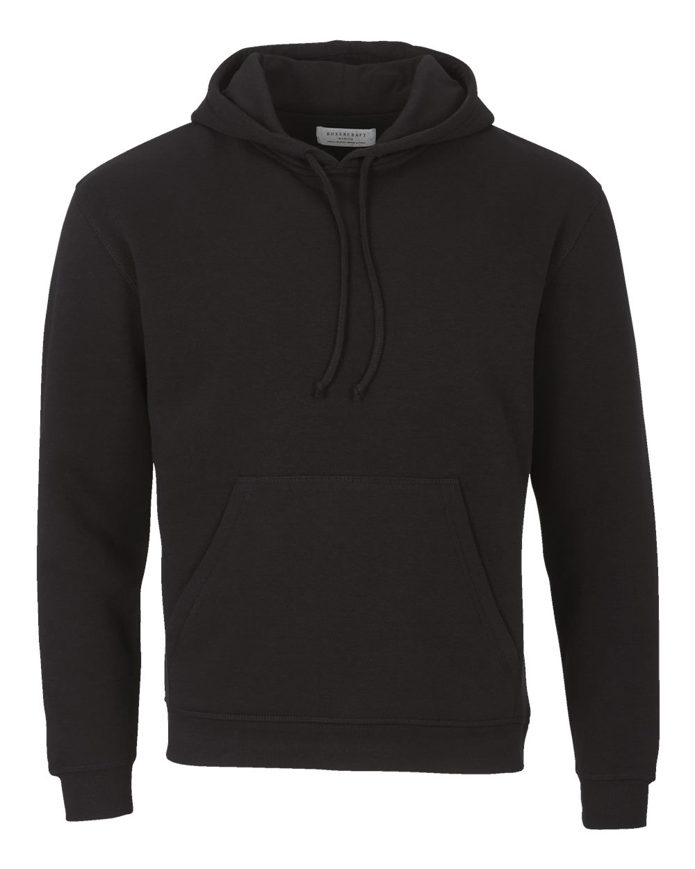 Boxercraft Unisex Fleece Hooded Sweatshirt. BM5302 - Black