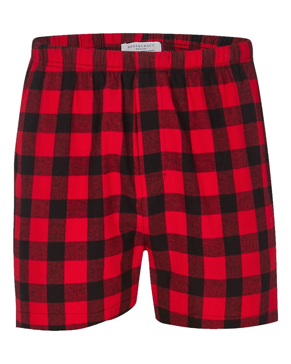 Boxercraft Men's Double Brushed Flannel Boxers. BM6701 - Red/ Black Buffalo