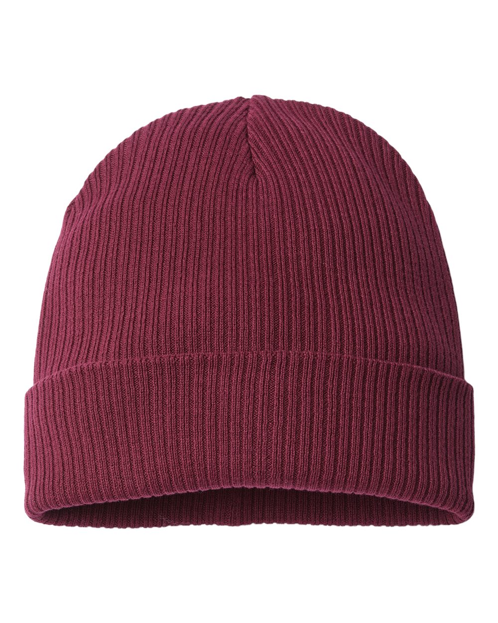 Atlantis Headwear Sustainable Cuffed Beanie. NELSON - Burgundy
