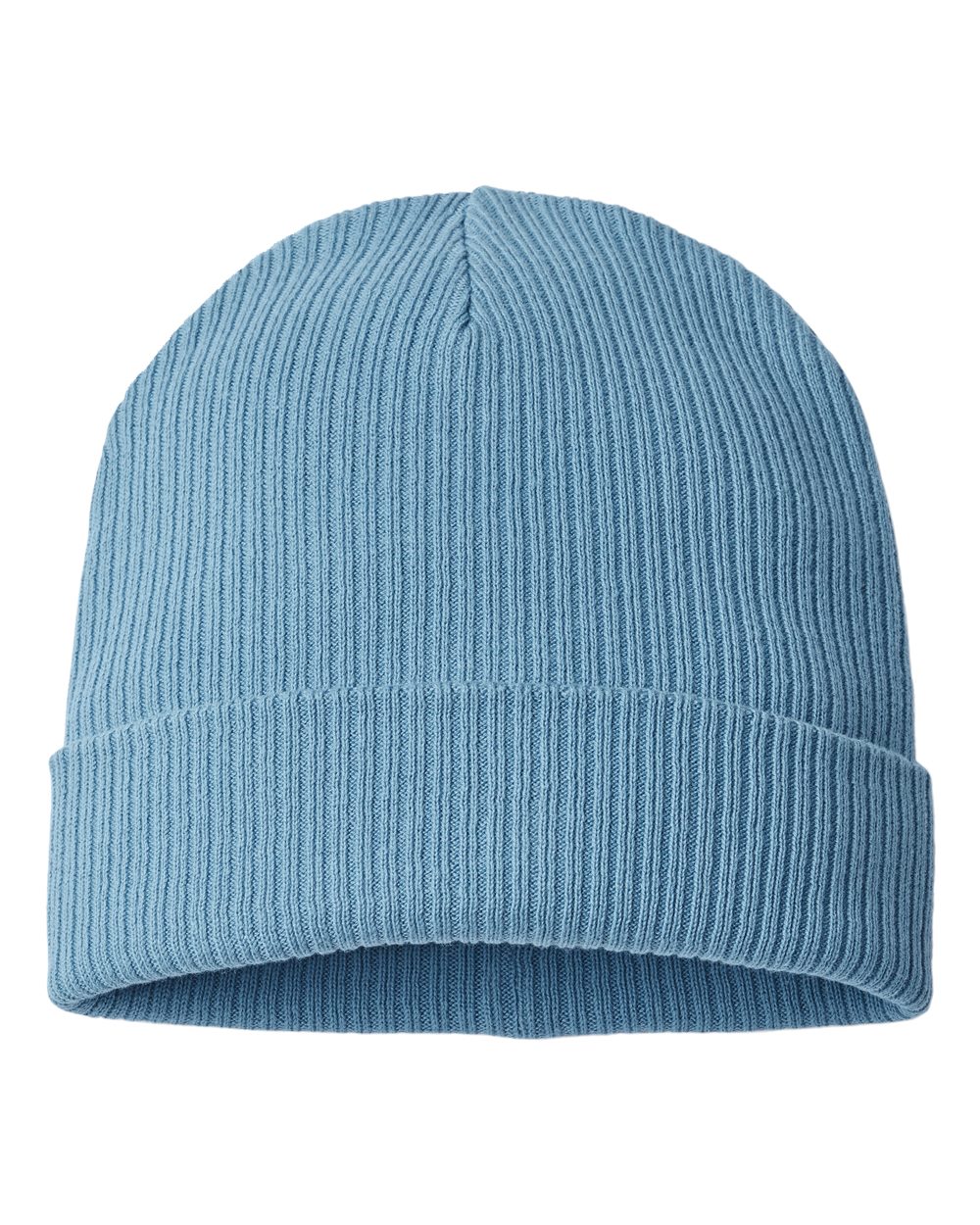 Atlantis Headwear Sustainable Cuffed Beanie. NELSON - Light Avio Blue