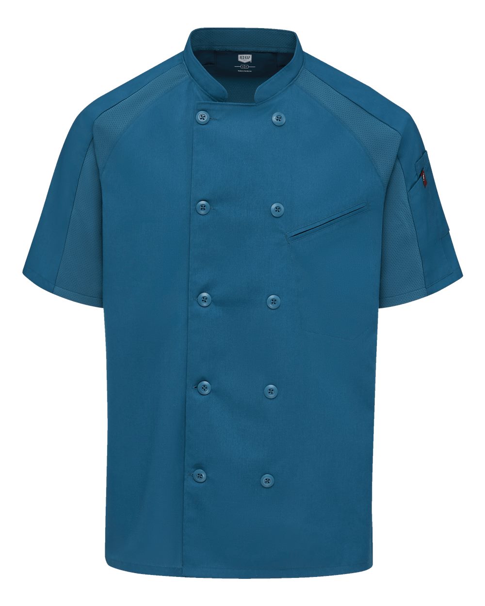 Chef Designs Airflow Raglan Chef Coat. 052M - Teal/ Teal Mesh
