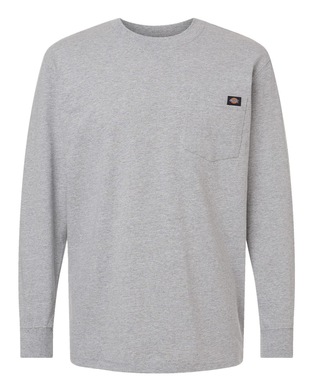 Dickies Men's Traditional Heavyweight Long Sleeve T-Shirt. WL50 - Heather Grey