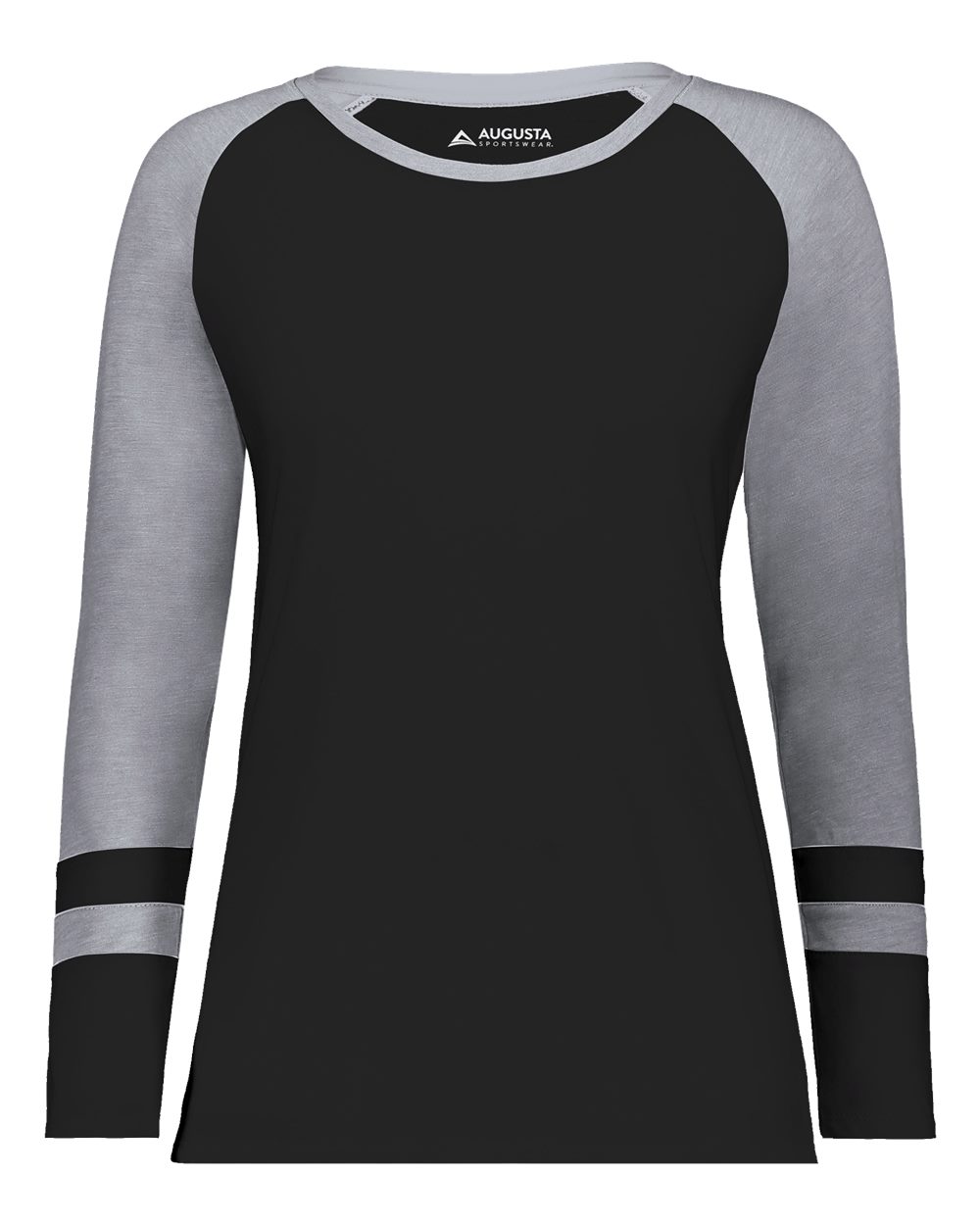 Augusta Sportswear Women's Triblend Fanatic 2.0 Long Sleeve T-Shirt. 2917 - Black/ Grey Heather