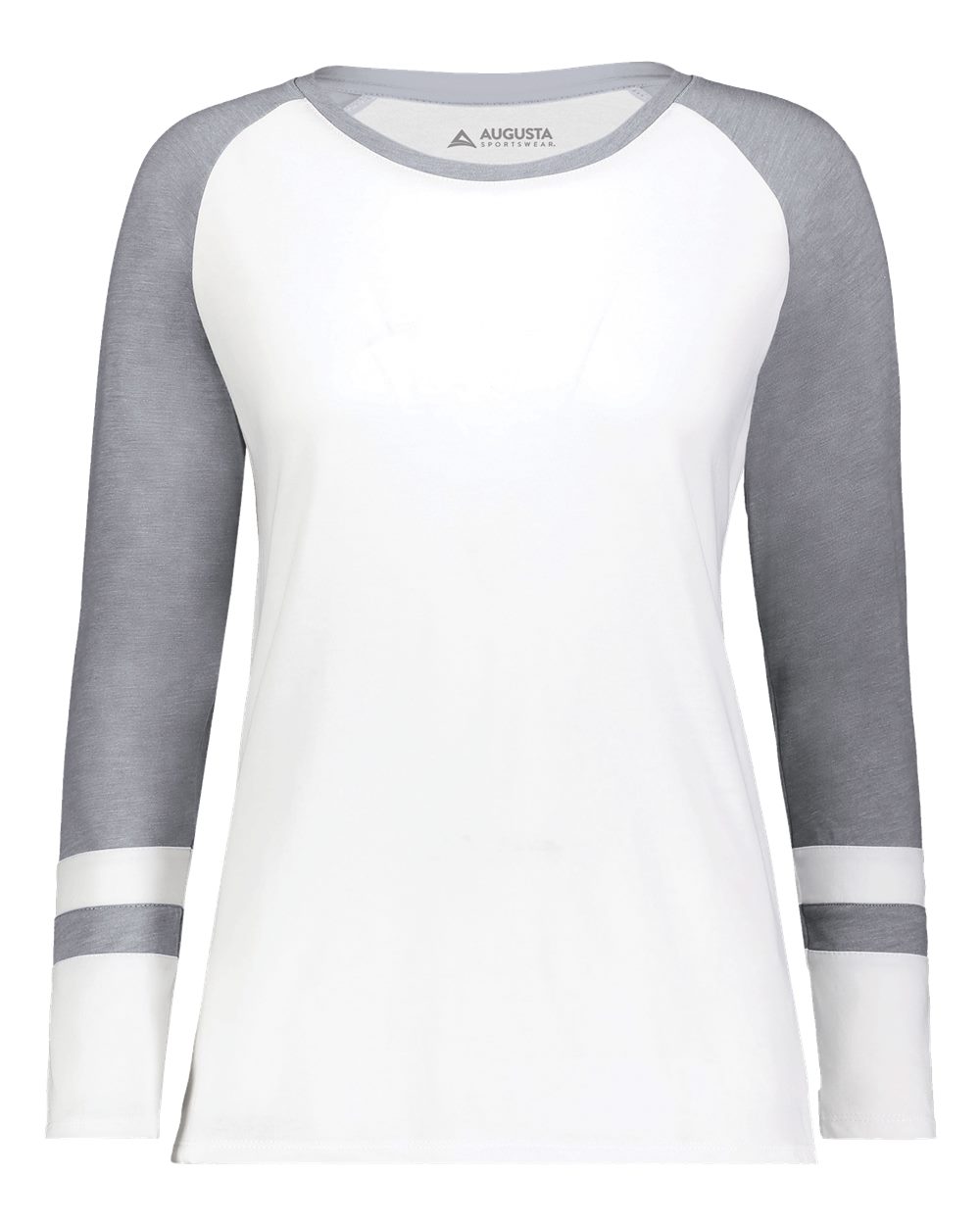 Augusta Sportswear Women's Triblend Fanatic 2.0 Long Sleeve T-Shirt. 2917 - White/ Grey Heather