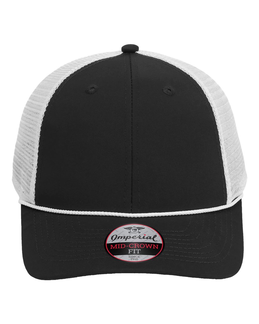 Imperial The Night Owl Performance Rope Cap. 7055 - Black/ White