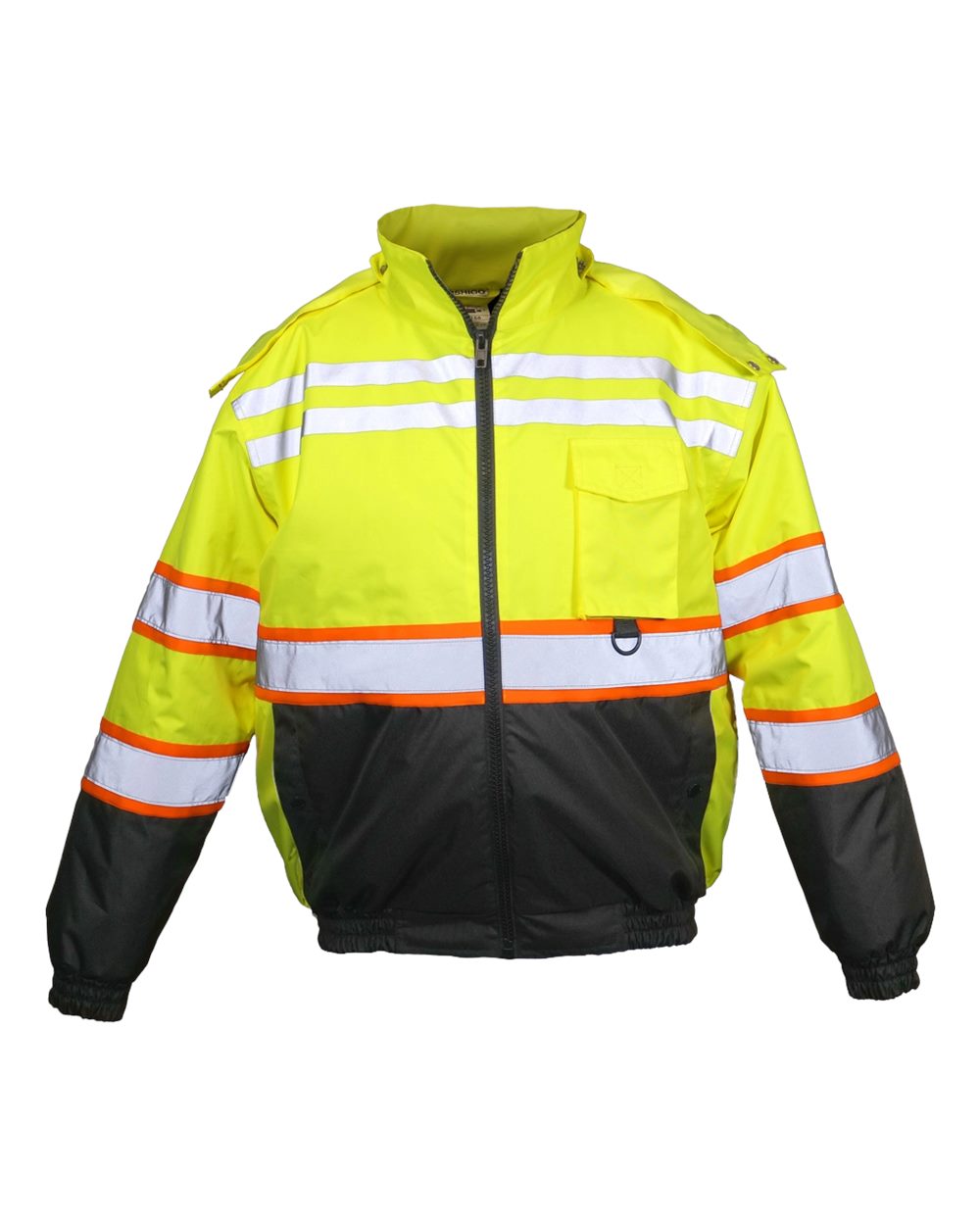 Kishigo Unisex Economy Contrast Class 3 Bomber Jacket. JS156 - Lime
