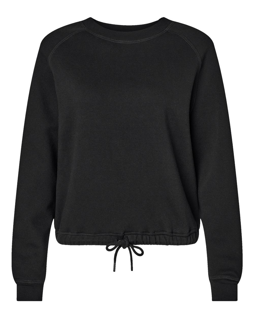 LAT Women's Relaxed Boxy Crewneck Sweatshirt. 3528 - Black