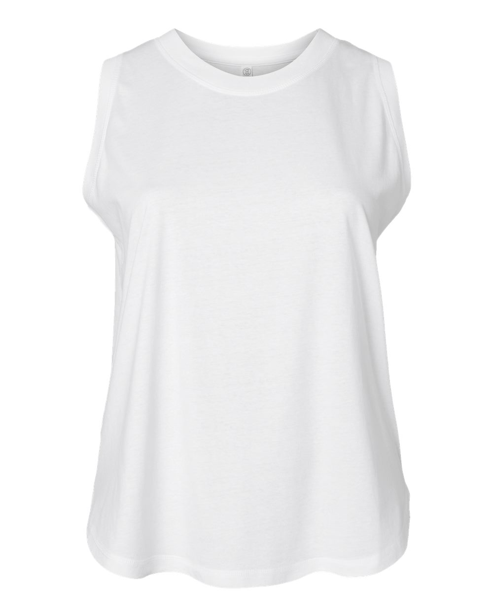 LAT Women's Curvy Relaxed Fine Jersey Tank. 3892 - White