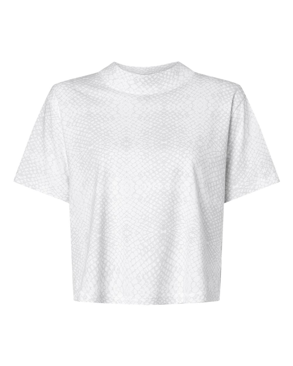 LAT Women's Boxy Tee. 3518 - White Reptile