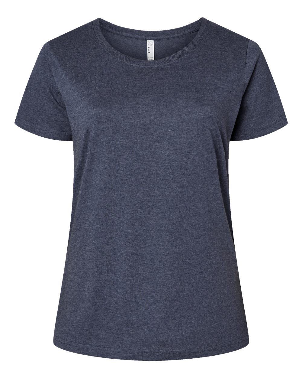LAT Women's Curvy Collection Fine Jersey Tee. 3816 - Vintage Denim